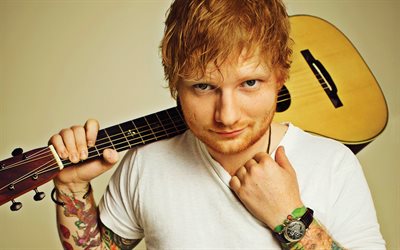 Ed Sheeran, el cantante brit&#225;nico, retrato, la guitarra, la estrella brit&#225;nica, m&#250;sico pop, sesi&#243;n de fotos, Edward Christopher Sheeran