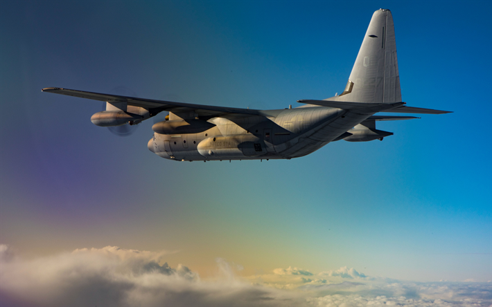 Lockheed Martin KC-130, American transport aircraft, military aircraft, USAF, KC-130J Hercules, US Marine Corps