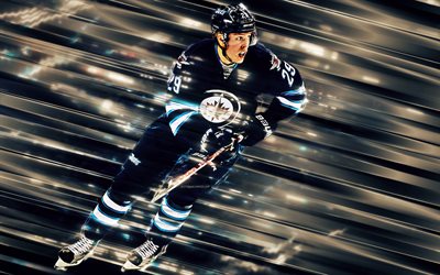 Patrik Laine, Winnipeg Jets, Finnish hockey player, striker, NHL, USA, art, hockey