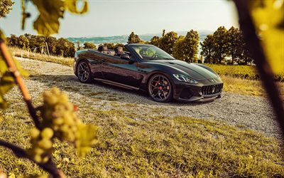 Pogea Racing, tuning, 4k, Maserati GranCabrio, 2018 cars, supercars, tunned GranCabrio, italian cars, Maserati