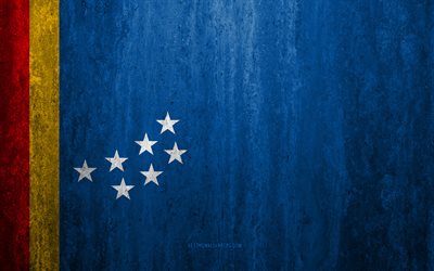 Bandiera di Durham, nel North Carolina, 4k, pietra, sfondo, Americano, citt&#224;, grunge, bandiera, Durham, USA, arte, texture, le bandiere delle citt&#224; americane