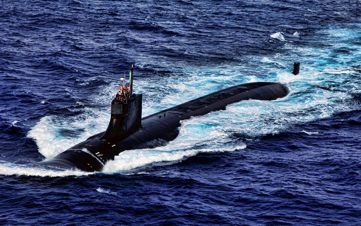 USS Connecticut, 4k, SSN-22, american attack submarine, United States Navy, US army, submarines, US Navy, Seawolf-class, USS Connecticut SSN-22