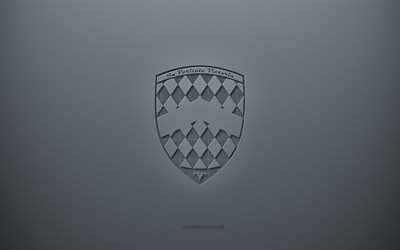 Logo SSC, arri&#232;re-plan cr&#233;atif gris, embl&#232;me SSC, texture de papier gris, SSC, fond gris, logo SSC 3d