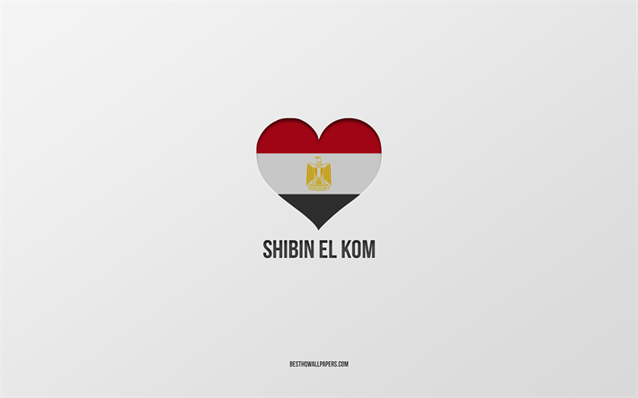 أحب شبين الكوم, المدن المصرية, يوم شبين الكوم, خلفية رمادية, شبين الكوم, مصر, قلب العلم المصري, المدن المفضلة