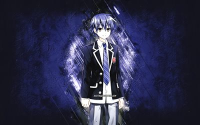 Shido Itsuka, Date A Live, sfondo di pietra blu, personaggi di anime, personaggio di Shido Itsuka, personaggi di Date A Live, Itsuka Shido