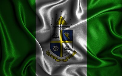 St Catharines flagga, 4k, vågiga sidenflaggor, kanadensiska städer, St Catharines dag, tygflaggor, 3D konst, St Catharines, städer i Kanada, St Catharines 3D flagga