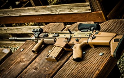 FN SCAR 17s, fusil d&#39;assaut, fusil am&#233;ricain, mousqueton ray&#233;, fusils modernes, Special Operations Forces Combat Assault Rifle, FN SCAR