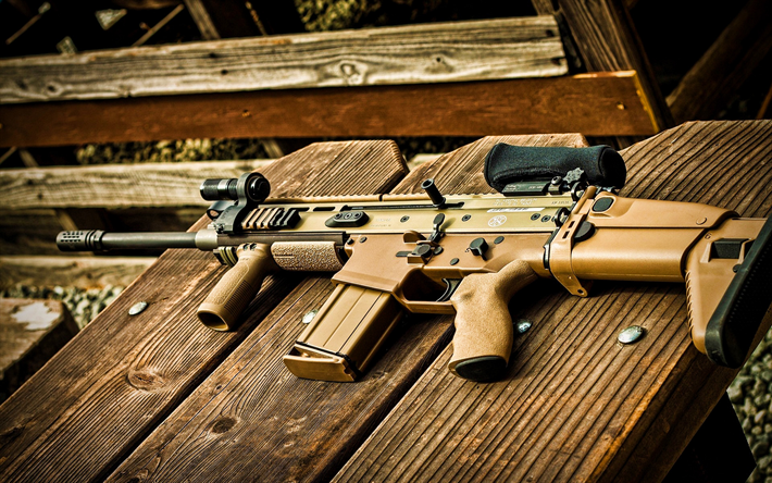 FN SCAR 17s, fusil d'assaut, fusil américain, mousqueton rayé, fusils modernes, Special Operations Forces Combat Assault Rifle, FN SCAR