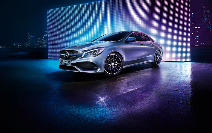 Mercedes-Benz CLA-class, 4k, 2017 carros, CLA, carros alem&#227;es, Mercedes