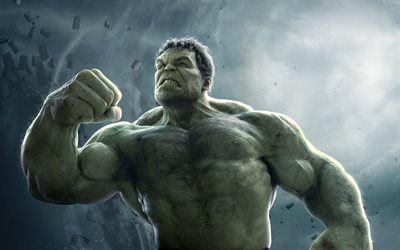 Hulk, superhj&#228;lte, effekt, tecken, Avengers