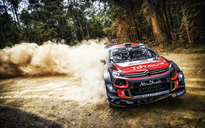 Kris Meeke, Citroen С3 WRC, 2017, Rally, la deriva, la competencia
