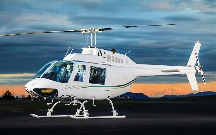 Bell 206, 4k, bimotore elicottero dell&#39;aviazione civile, Bell, Bell 206 JetRanger