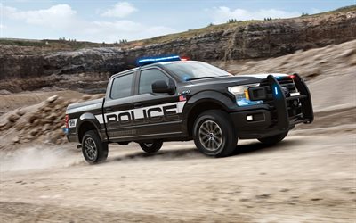 Ford F-150, 2018, Polis, SUV, Amerikan araba, polis arabası, Ford