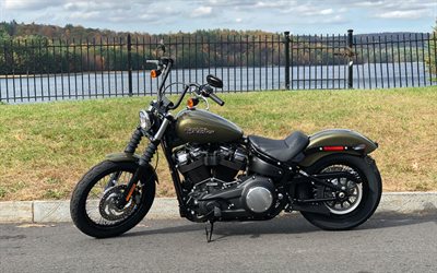 Harley-Davidson, de luxe vert moto, v&#233;lo cool, American motos
