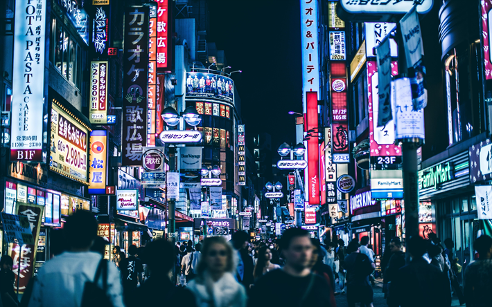 ダウンロード画像 東京 4k 通り 近代ビル 夜 アジア 日本 フリー のピクチャを無料デスクトップの壁紙