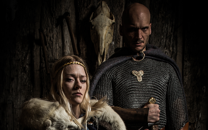 Vikings, 2017, historical series, poster, season 5, Katheryn Winnick, Gustaf Skarsgard
