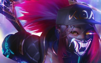 Akali, artwork, League of Legends, 2018 games, MOBA, League of Legends characters