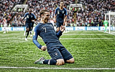 Antoine Griezmann, 4K, Franska fotbollsspelare, anfallare, Frankrike i fotboll, fotboll stj&#228;rnor, Frankrike, Griezmann