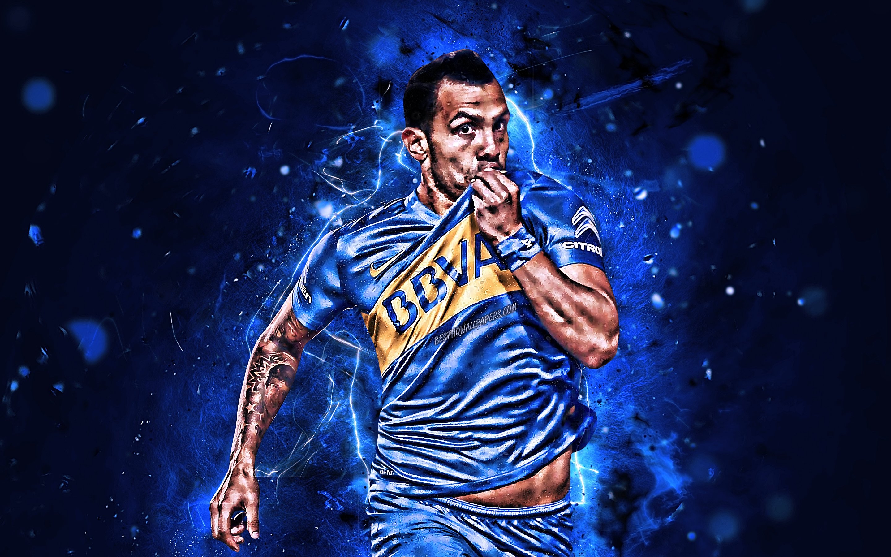 Download wallpapers Carlos Tevez, goal, striker, Boca Juniors FC, soccer,  argentine footballers, forward, AAAJ, Tevez, neon lights, Argentinean  Superliga for desktop with resolution 2880x1800. High Quality HD pictures  wallpapers