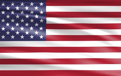 USA bandiera, Americano, bandiera, bandiera degli stati UNITI, 3d, americano, nazionale, simbolo, stati UNITI