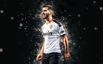 4k, Jose Luis Gaya, 2019, Valencia CF, Ligan, Spanska fotbollsspelare, fotboll, neon lights, Jose Luis Gaya Pena, Valencia-FC, LaLiga