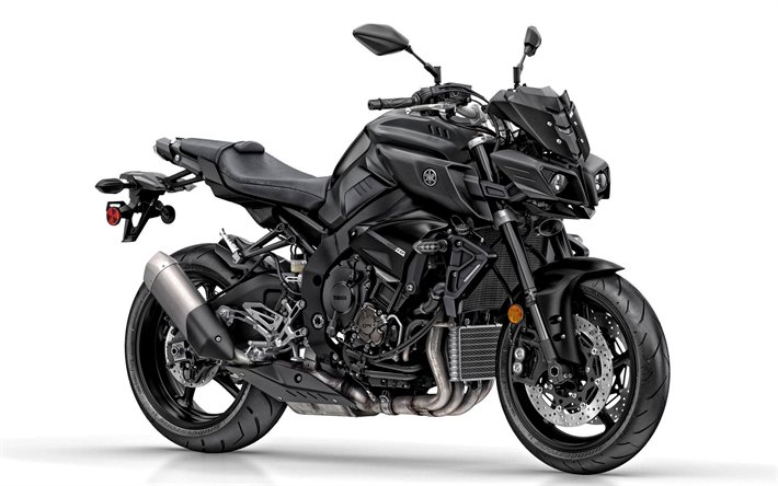 En 2020, la Yamaha MT-10, &#224; l&#39;ext&#233;rieur, de moto noir, noir nouvelle MT-10, japonais sports motos, Yamaha
