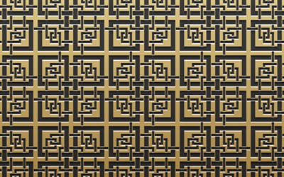 ornamento d&#39;oro su sfondo nero, struttura del metallo, oro, d&#39;oro, ornamento texture, metallo, sfondo, golden vintage texture