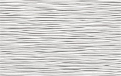 white waves texture, 3d wave background, 3d texture, waves white background, 3d backgrounds, 3d waves
