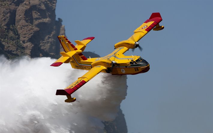 Bombardier 415, fire plane, amphibious aircraft, Canadair CL-4, amphibian, firefighter plane, fire extinguishing from the air
