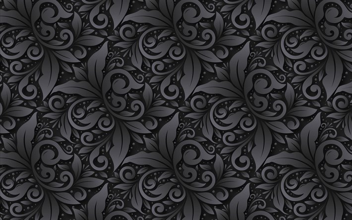 ダウンロード画像 花の飾りシックでモダンな風合いを持つ 黒装飾品の背景 ヴィンテージ花の質感 Black飾りの背景 フリー のピクチャを無料 デスクトップの壁紙