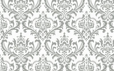 vintage adorno textura, blanco vintage antecedentes, ornamento de la textura, fondo blanco con adorno, adornos florales