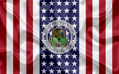 Puerto Ricon yliopiston l&#228;&#228;ketieteellisen kampuksen tunnus, Yhdysvaltain lippu, Puerto Ricon yliopiston l&#228;&#228;ketieteen kampuksen logo, San Juan, Puerto Rico, USA