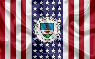 Cayey Amblemindeki Porto Riko &#220;niversitesi, Amerikan Bayrağı, Porto Riko &#220;niversitesi, Cayey logosu, Porto Riko, ABD, Cayey&#39;deki Porto Riko &#220;niversitesi