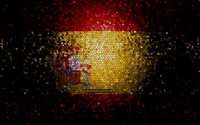 İspanya bayrağı, mozaik sanatı, Avrupa ülkeleri, İspanya Bayrağı, ulusal semboller, resmi, Avrupa, İspanya