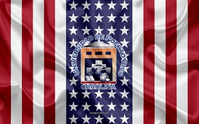 University of Puerto Rico at Carolina Emblem, American Flag, University of Puerto Rico at Carolina logo, Carolina, Puerto Rico, EUA, University of Puerto Rico at Carolina