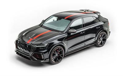 Mansory Audi RS Q8, 4k, tuning, 2021 carros, SUVs, 2021 Audi Q8, carros alem&#227;es, Audi