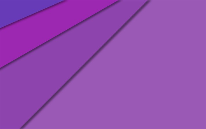 4k, material design, violet geometric shapes, abstract art, geometry, lines, creative, geometric shapes, lollipop, strips, violet backgrounds