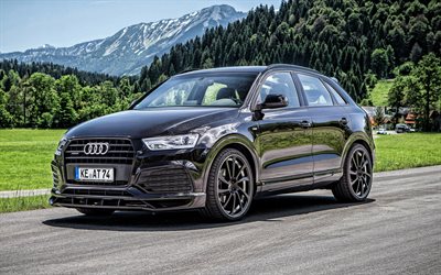 Audi Q5 ABT Edizione, vista frontale, esterno, nero crossover, nero nuovo Q5, tuning Q5, auto tedesche, Audi