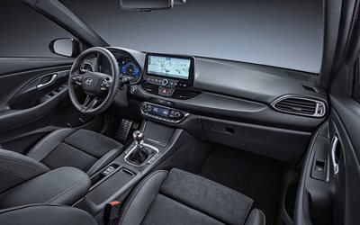 2020, Hyundai i30, interior, inside view, i30 2020 facelift, new i30, front panel, Korean cars, Hyundai