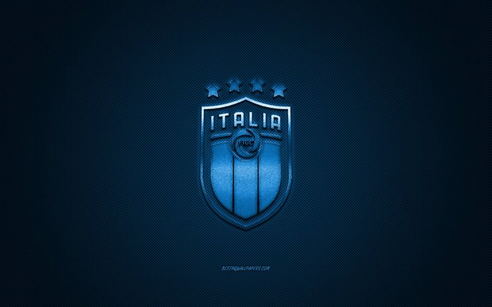 ダウンロード画像 イタリア国サッカーチーム エンブレム Uefa 青色のロゴ ブルーカーボンファイバの背景 イタリアサッカーチームロゴ サッカー ブルガリア フリー のピクチャを無料デスクトップの壁紙