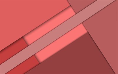 kırmızı soyutlama, malzeme tasarım, dikd&#246;rtgenler, android, geometrik arka plan