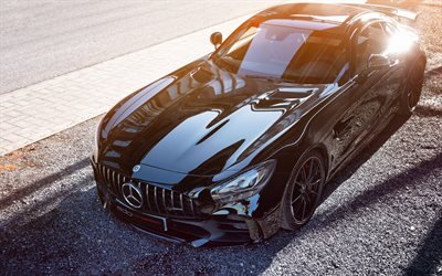 江戸競争Mercedes-AMG GT R, 4k, 2018両, C190, チューニング, Mercedes-AMG GT R, ウ, メルセデス