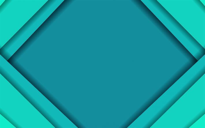 turquoise material design background, turquoise abstract background, turquoise geometric background, turquoise cretiave background, material design