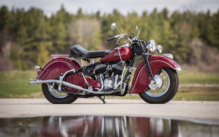 Indian Chief Vintage, 2020, estilo retr&#244; motocicletas, vermelho Chefe Vintage, americana de motocicletas, Indiana