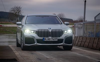 BMW730d xDrive Mスポーツ, 4k, ヘッドライト, 2020年までの車, 新g11, 2020年までのBMW7シリーズ, ドイツ車, BMW