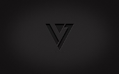 onyedi karbon logo, 4k, kpop, grunge sanat, karbon arka plan, yaratıcı, onyedi siyah logo, k-pop boy band, m&#252;zik yıldızları, onyedi logo, onyedi