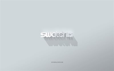 Download wallpapers Swatch logo, white background, Swatch 3d logo, 3d ...