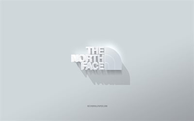 The North Face logo, white background, The North Face 3d logo, 3d art, The North Face, 3d The North Face emblem