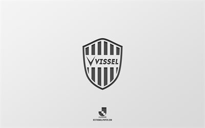 Vissel Kobe, white background, Japanese football team, Vissel Kobe emblem, J1 League, Japan, football, Vissel Kobe logo