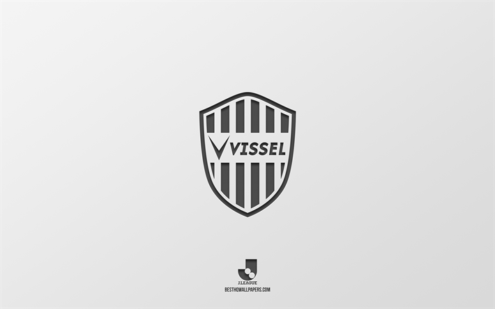 ヴィッセル神戸, 白色の背景, 日本のサッカーチーム, ヴィッセル神戸エンブレム, j1リーグ, 日本, フットボール, ヴィッセル神戸のロゴ
